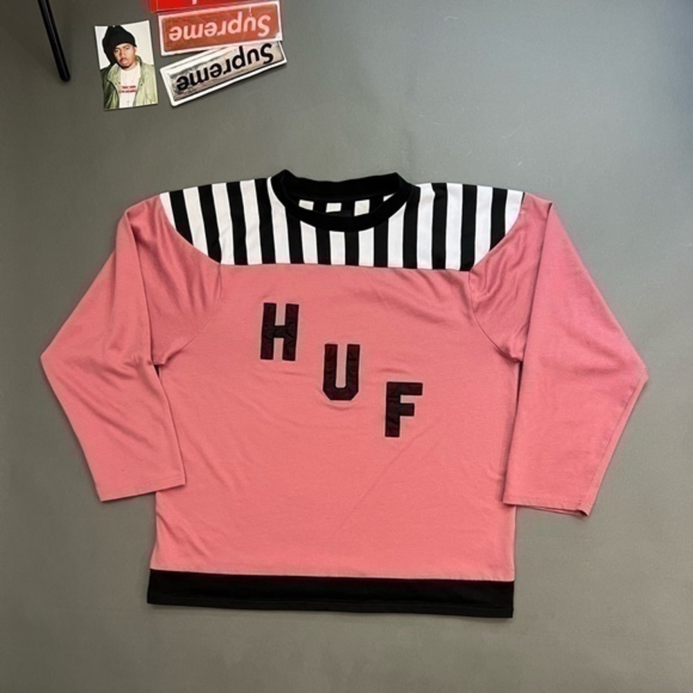 Y2K Vintage HUF Spellout Pullover Light Punk Streetwear Top